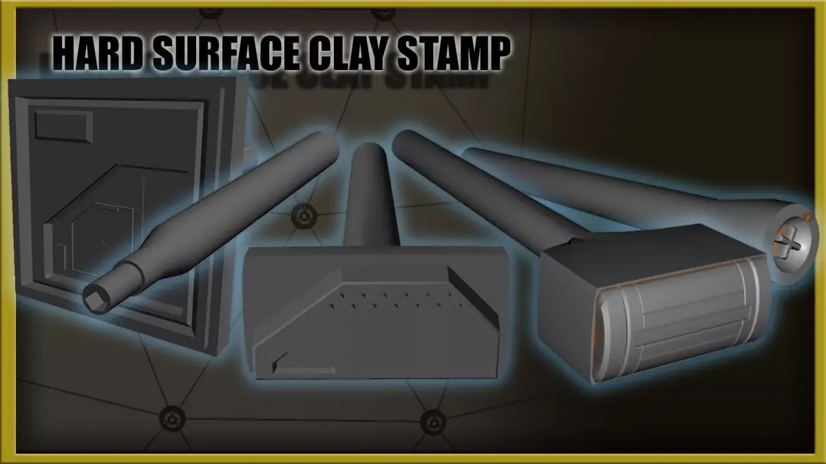 Hard Surface Clay Tools Stamp Sci Fi Panels  3D print model
