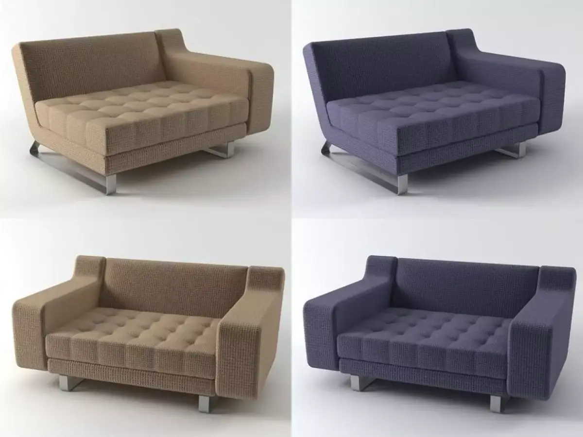 Armchair four different sofas Free 3D model