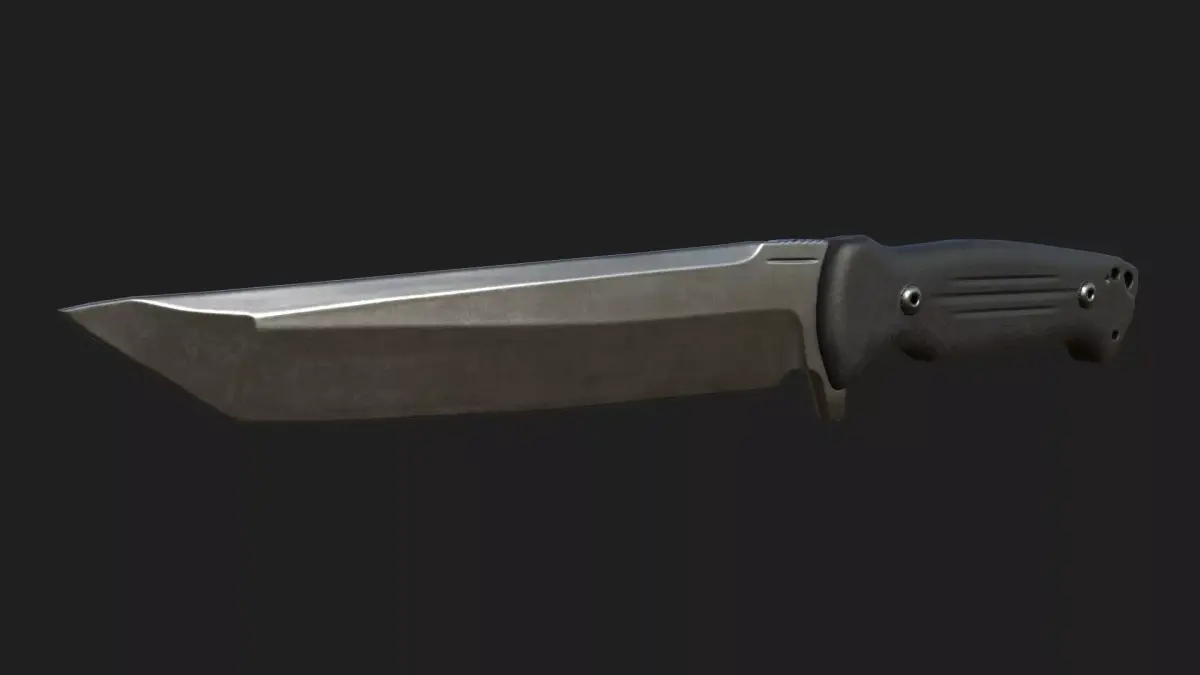 Tanto Knife - Game Ready - 4K PBR Low-poly 3D model