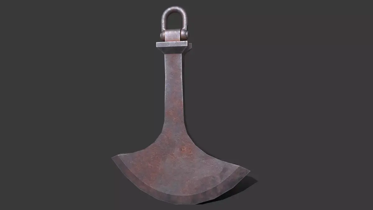 swinging blade trap Low-poly 3D model