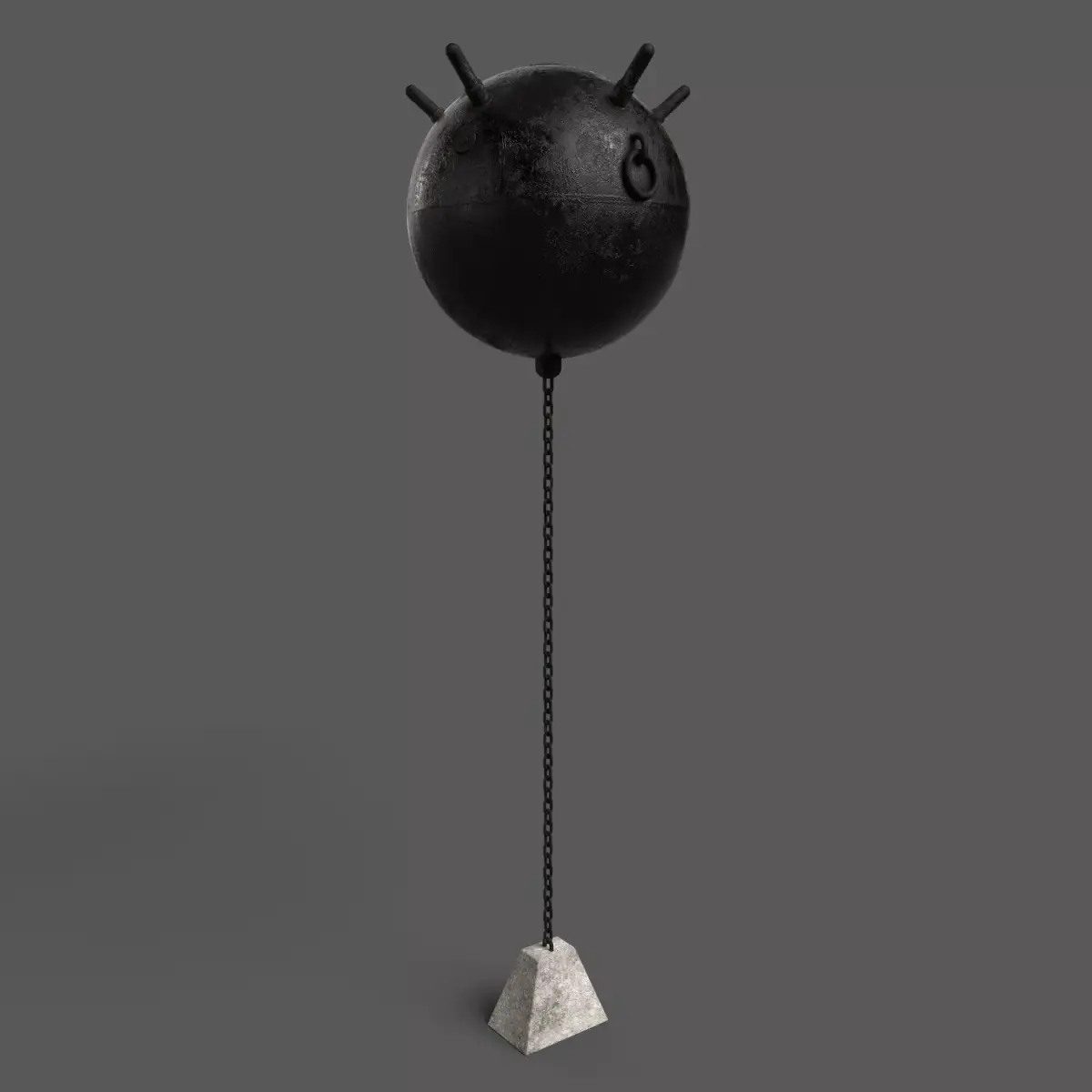 Naval mine detailed 3D model 3D model