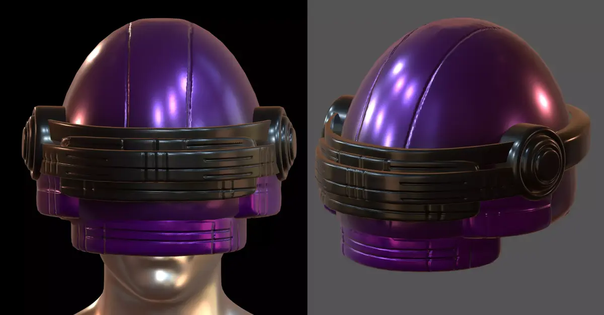 Gas mask helmet 3d model scifi Low-poly  Low-poly 3D model 544