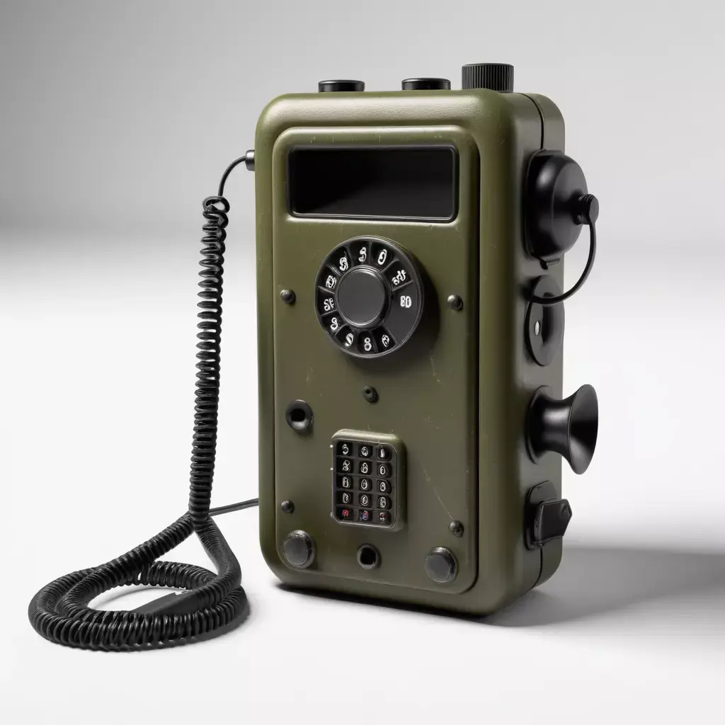 Vintage Military Field Phone 3D Model 3D model
