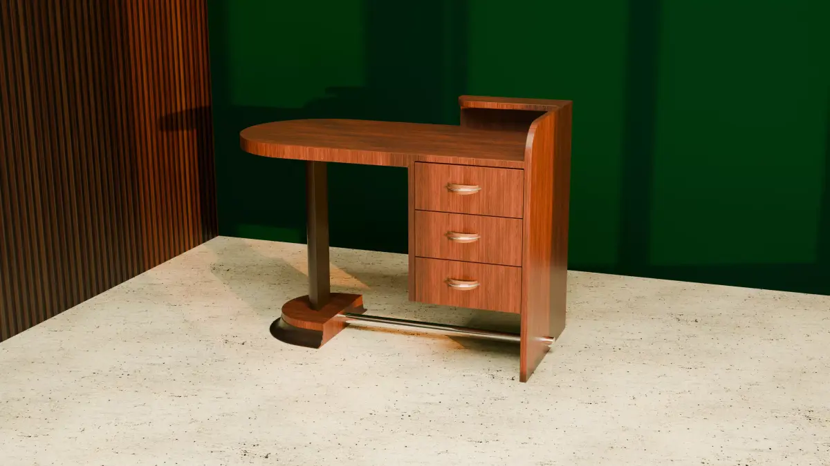 Art Deco style Desk Free 3D model