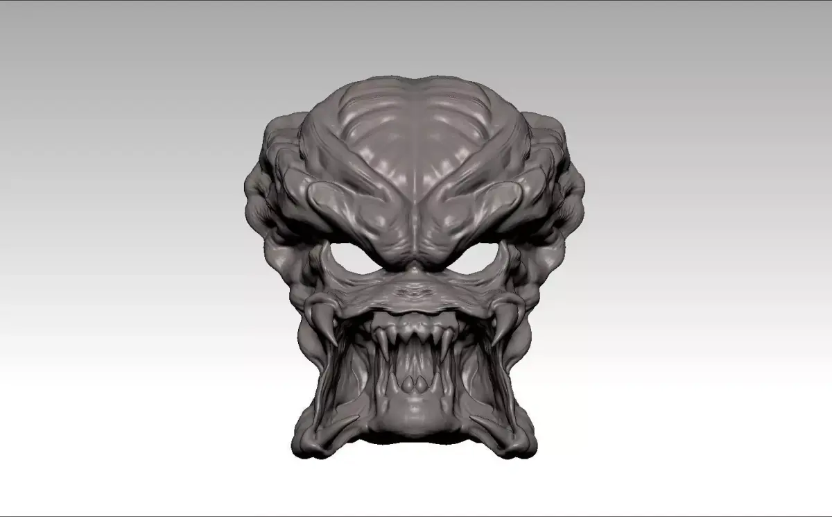 Predator face 3d mask 3D print model