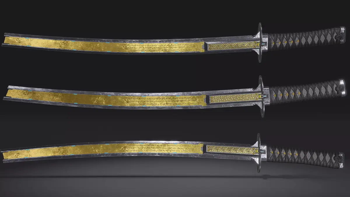 Katana Cyberpunk Low-poly 3D model purchase