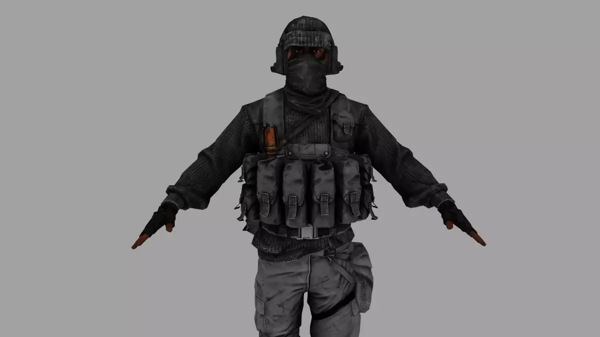 soldier alpha Low-poly 3D model