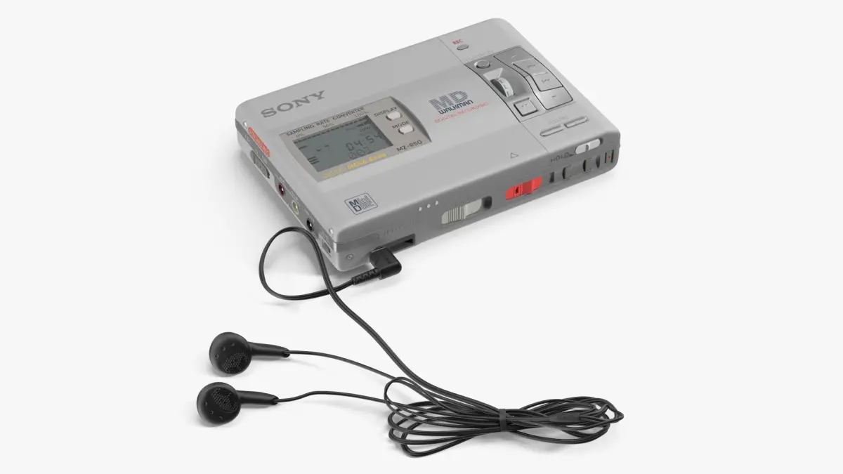 Sony MZ R50 with Headphones 3D model