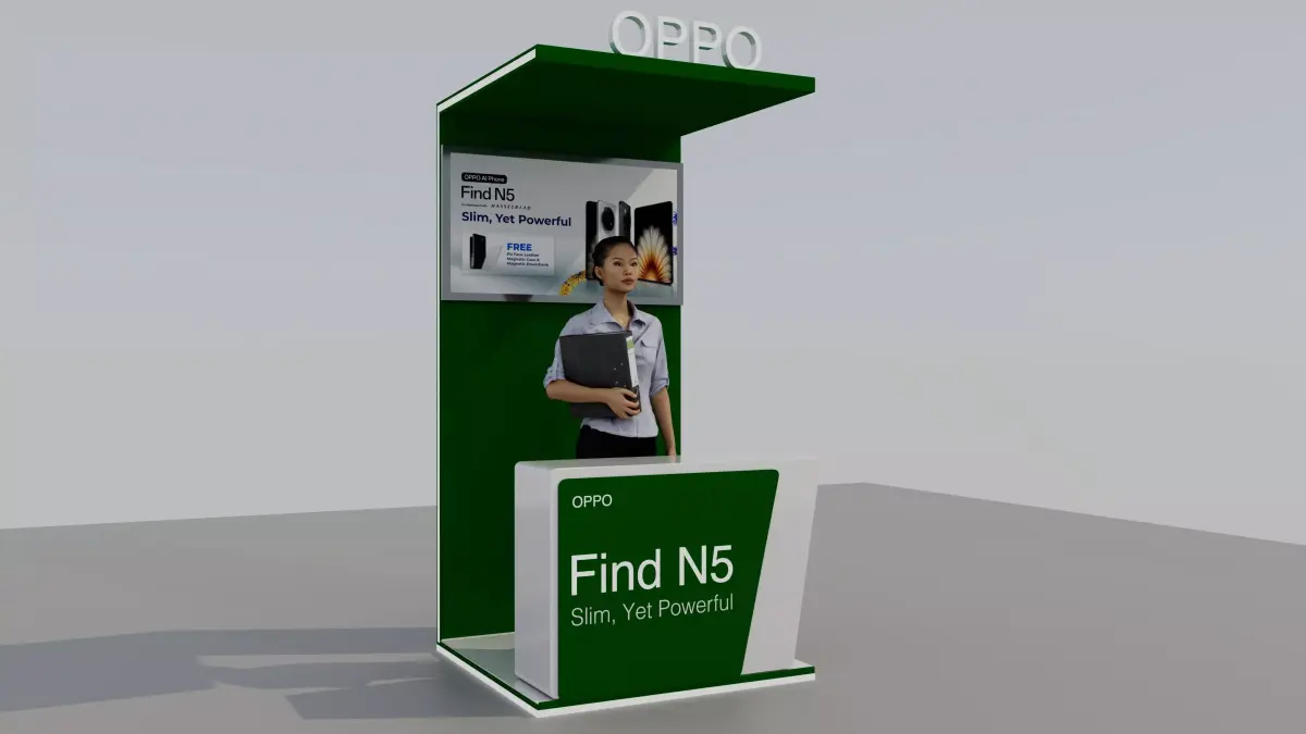 OPPO Activity Stall Low-poly 3D model