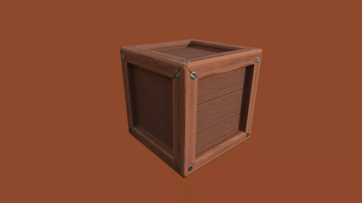 GameReady Stylized Wooden Crate Free low-poly 3D model
