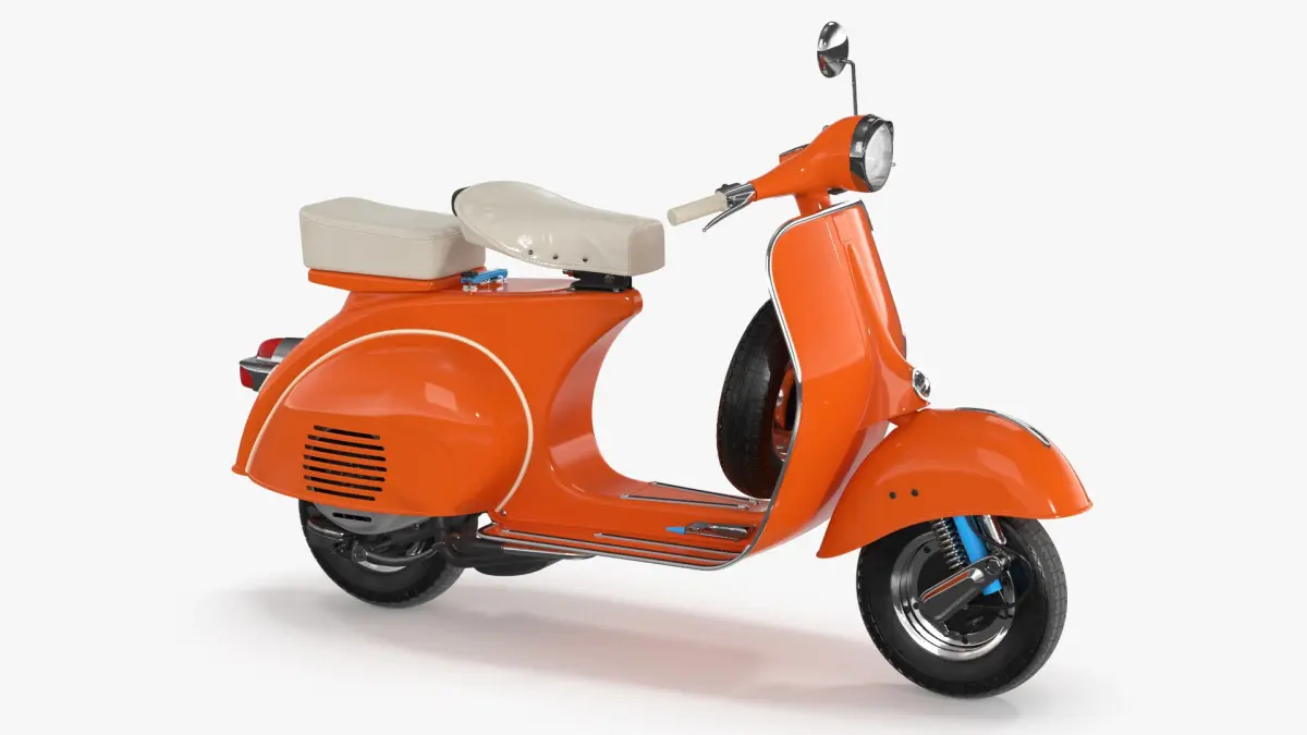 Vintage Scooter Orange 3D model
