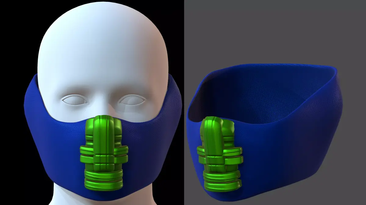Gas mask helmet 3d model scifi Low-poly  Low-poly 3D model 545