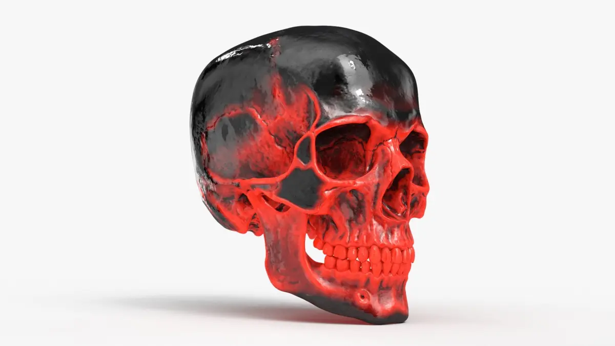 Human Skull Sci-fi Hot 3D model
