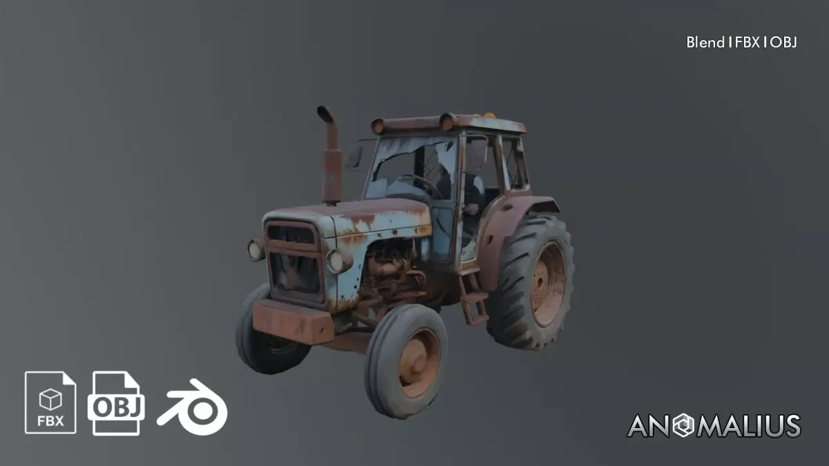 tractor wreck 3D model