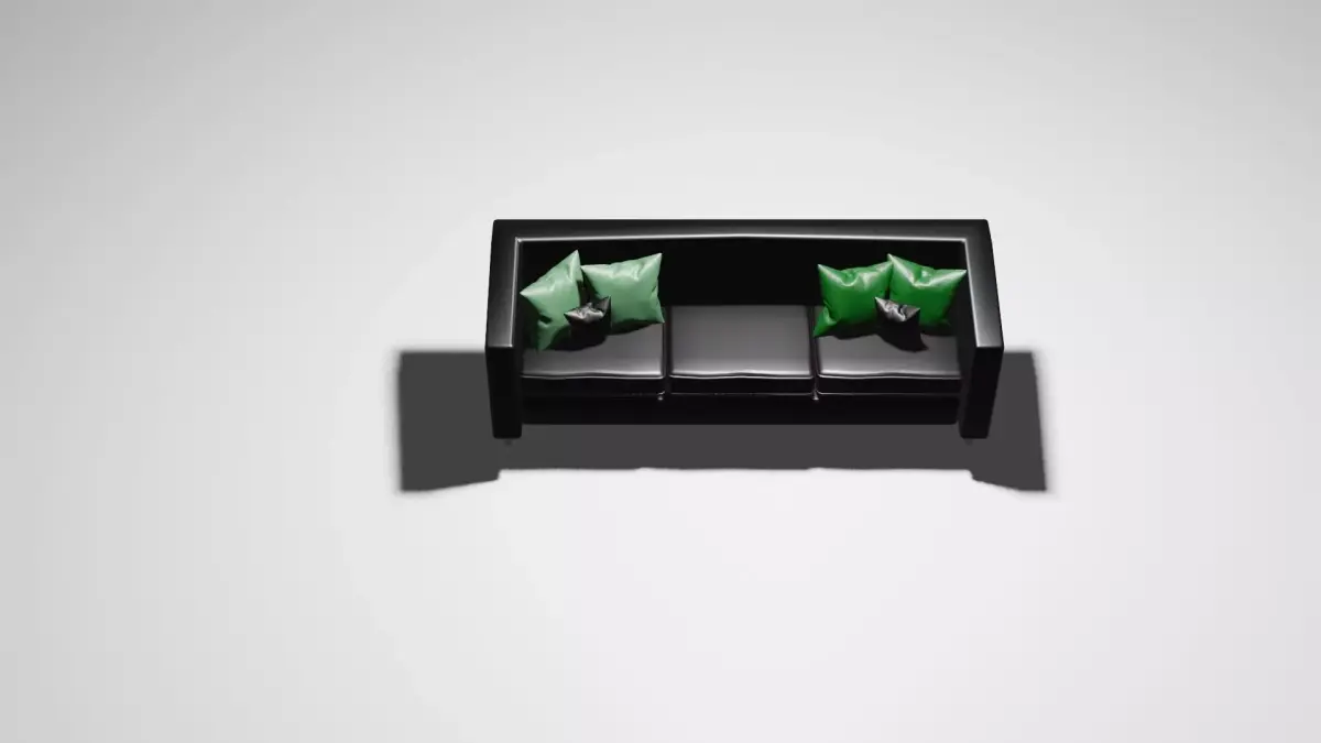 Leather Couch Free 3D model buy
