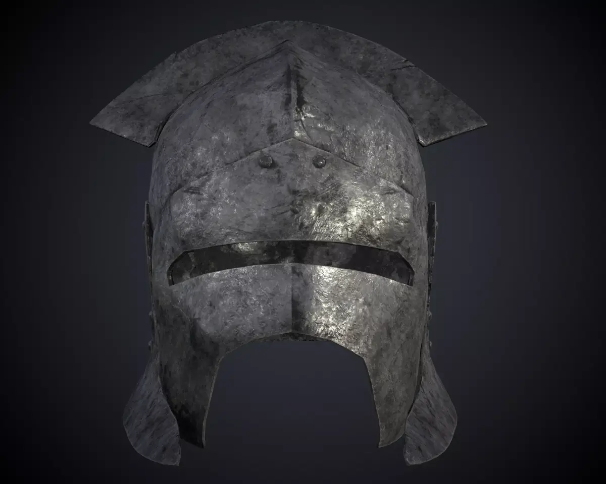 Orcs  helmet  Low-poly 3D model