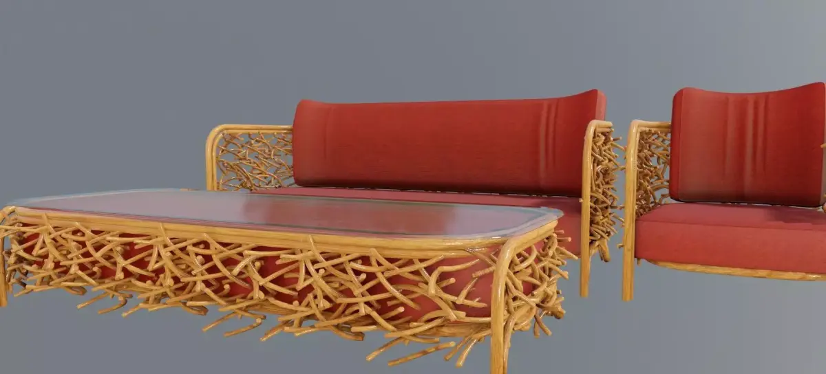 out door furniture set 3D model