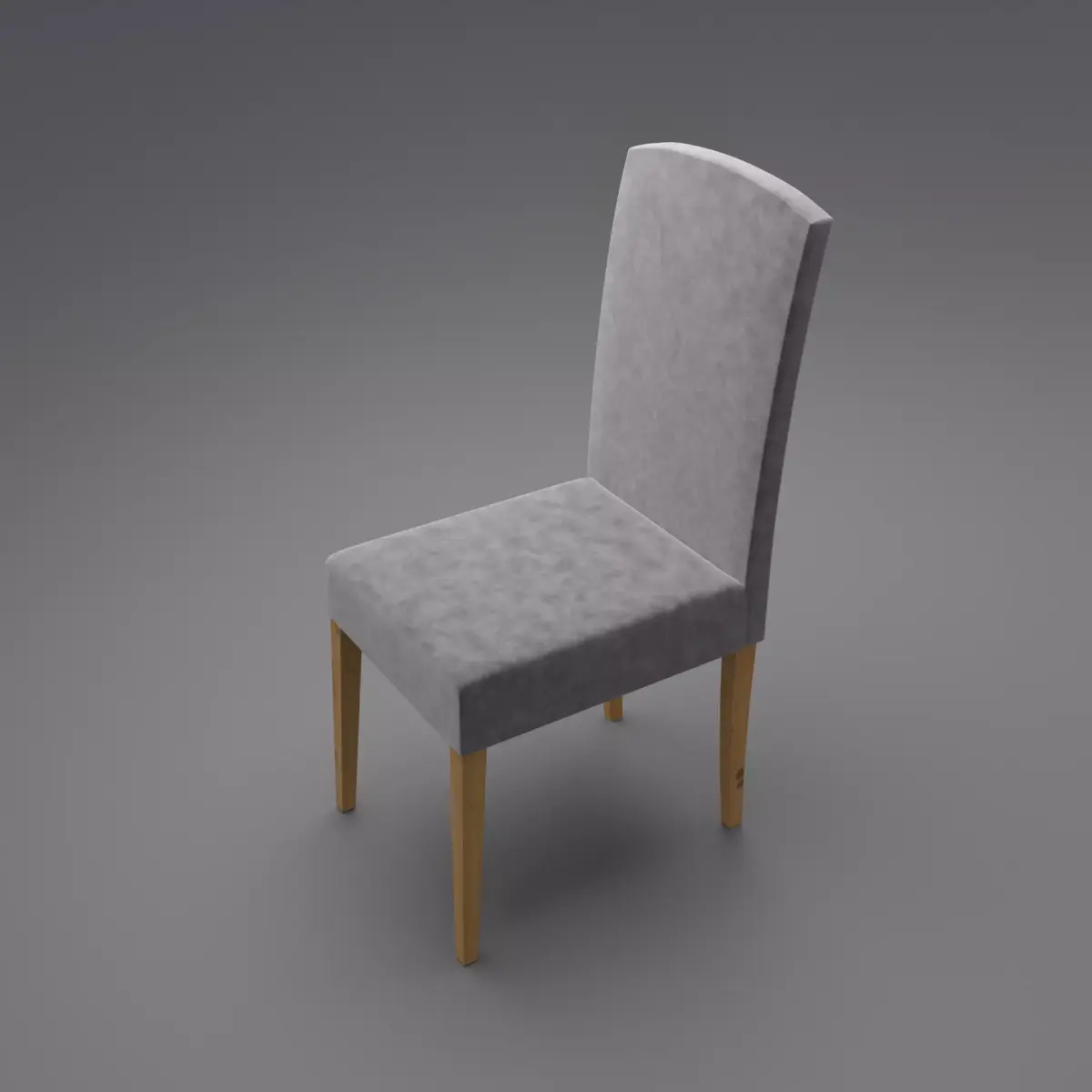 Simple Low Poly Dining Chair Free low-poly 3D model