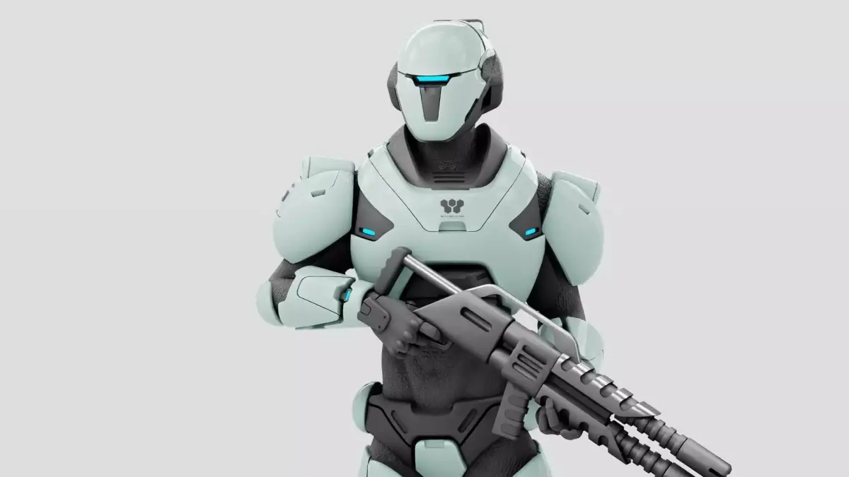 CYBER SOLDIER F-2000  RIGGED 3D model