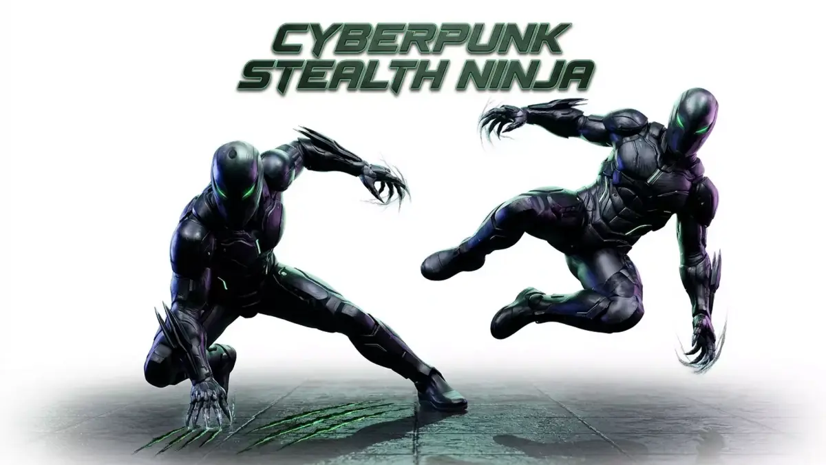Cyberpunk Stealth Ninja - PBR Low-poly 3D model