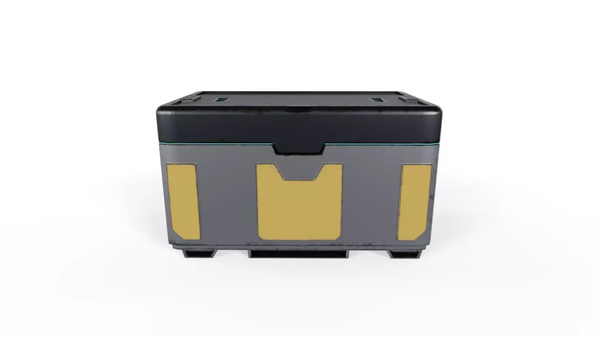 Sci-Fi Storage Loot Crate 02 - PBR Game Ready Low-poly 3D model