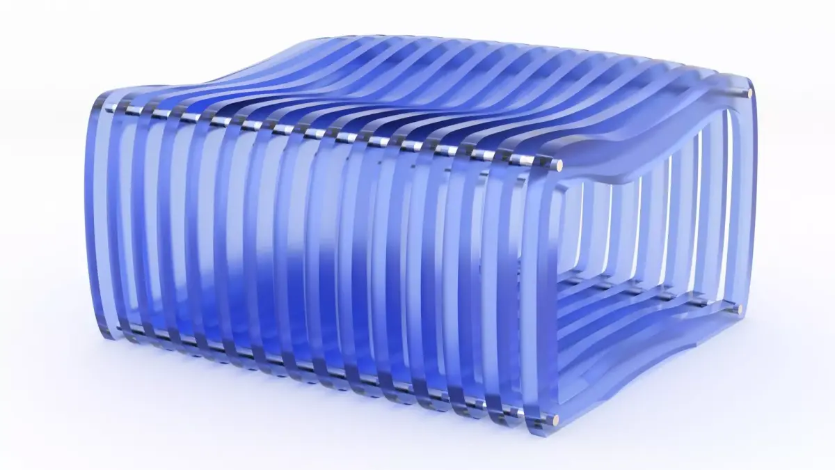 Parametric plastic chair 3D model