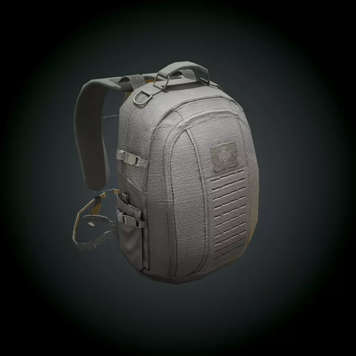 Low Poly Tactical Back Pack Game Asset Low-poly 3D model
