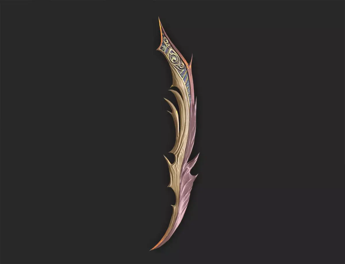Fantasy Throwing Knife Low-poly 3D model