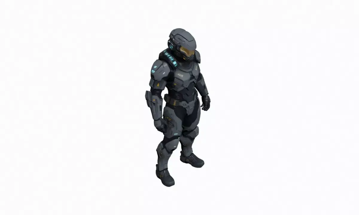 Military Soldier Character 3D Model Realistic Tactical Outfit 01 3D model