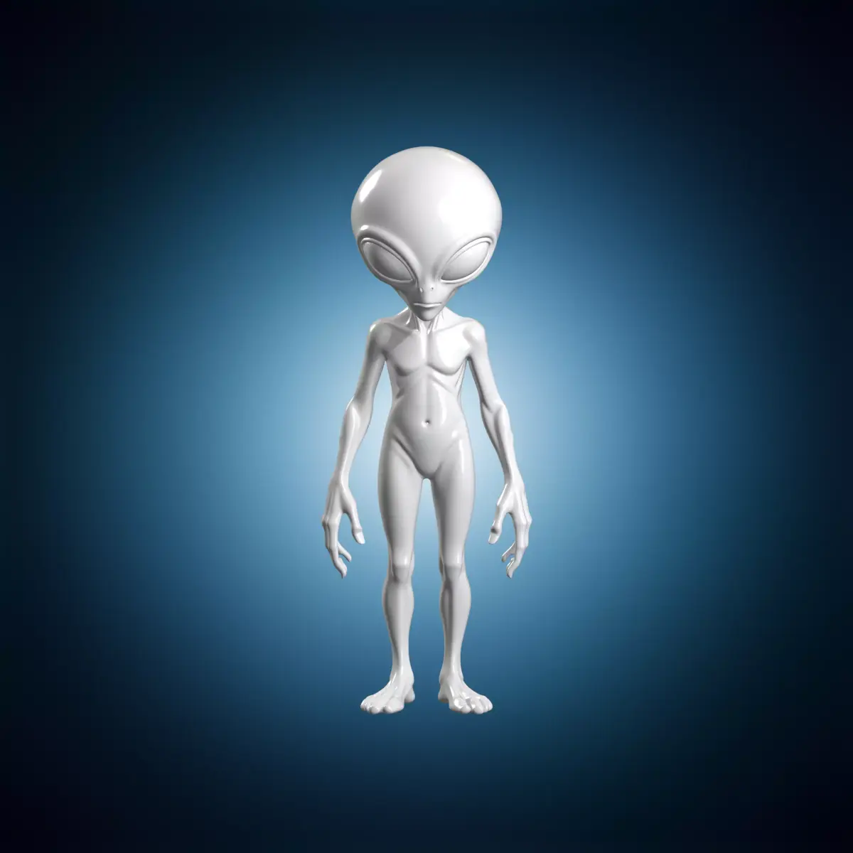 Standing Alien 3D Print Model 3D print model