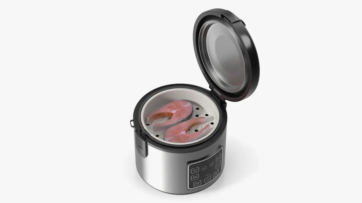 Aroma Multicooker With Steamed Salmon 3D model
