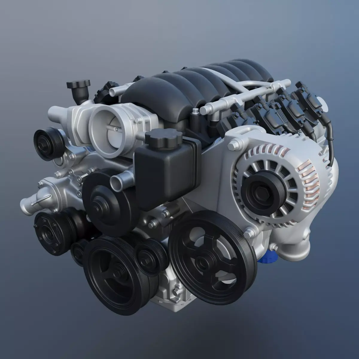 GM LS3 V8 Engine 3D print model