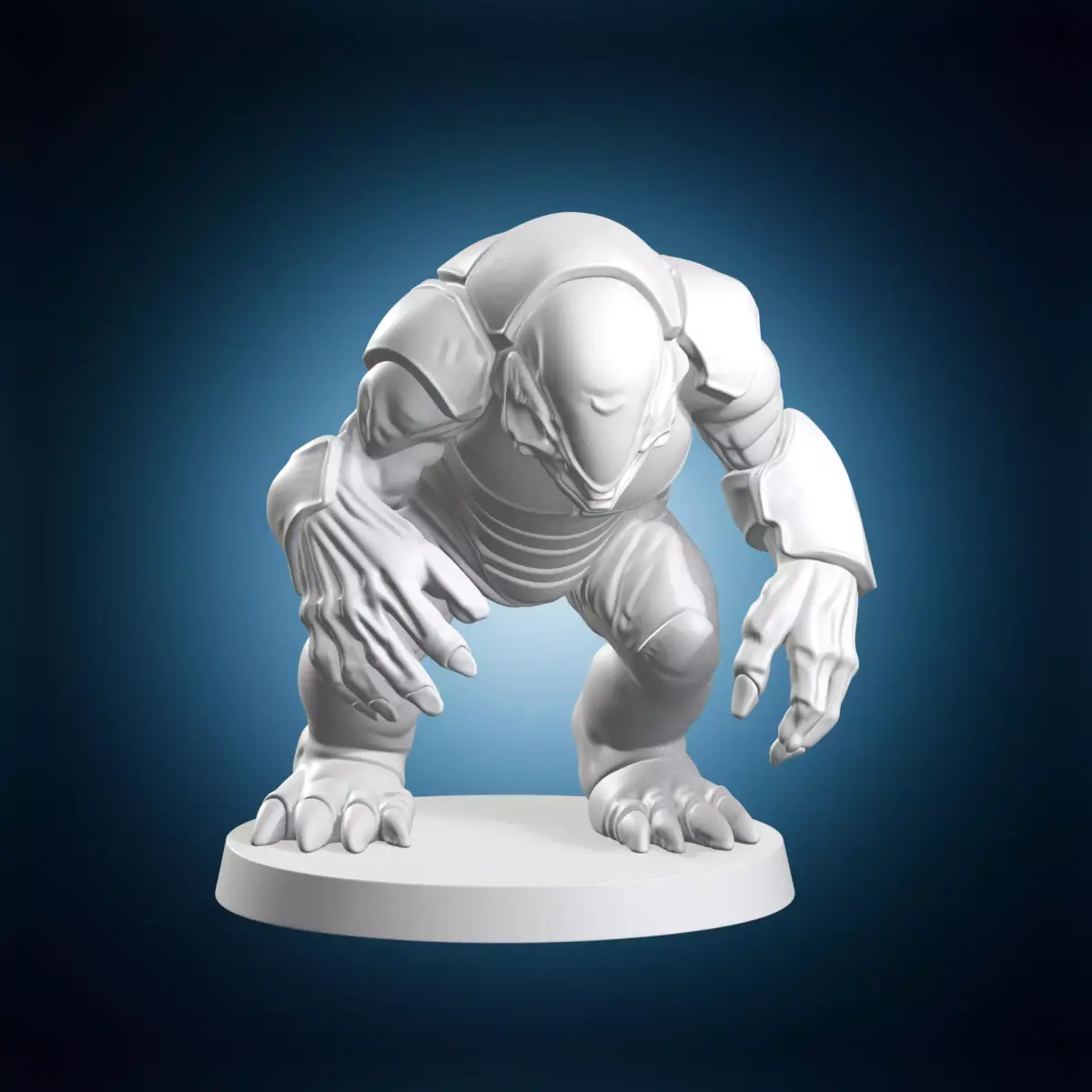 Alien Creature Armored Shell Miniature Sculpt 3D print model