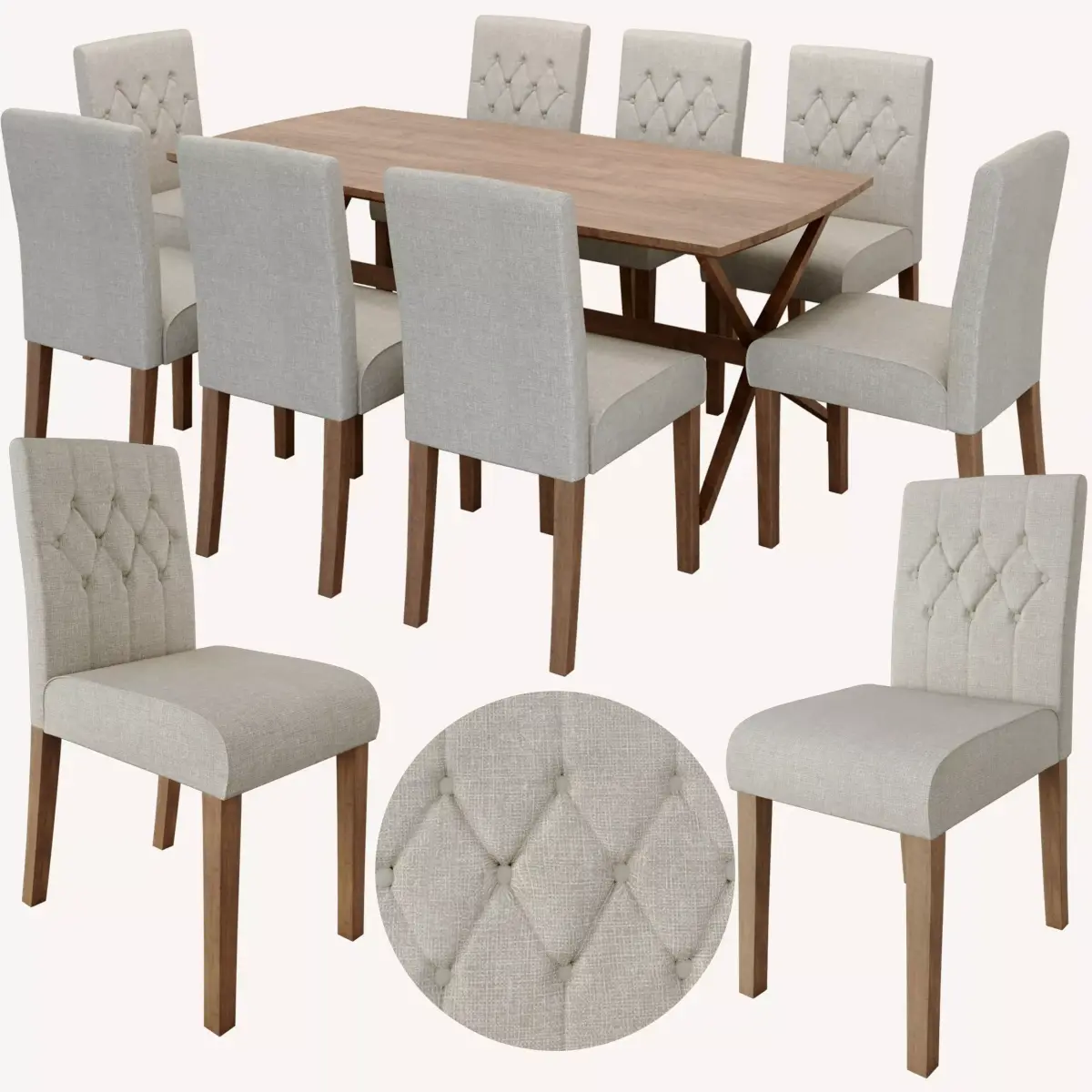 dining set table and chairs Free 3D model