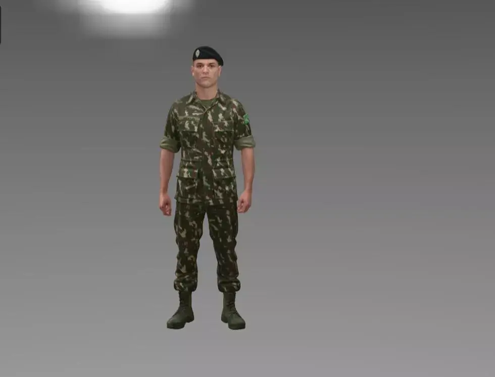 Brazilian Army Soldier - Realistic Military Tactical Character Low-poly 3D model