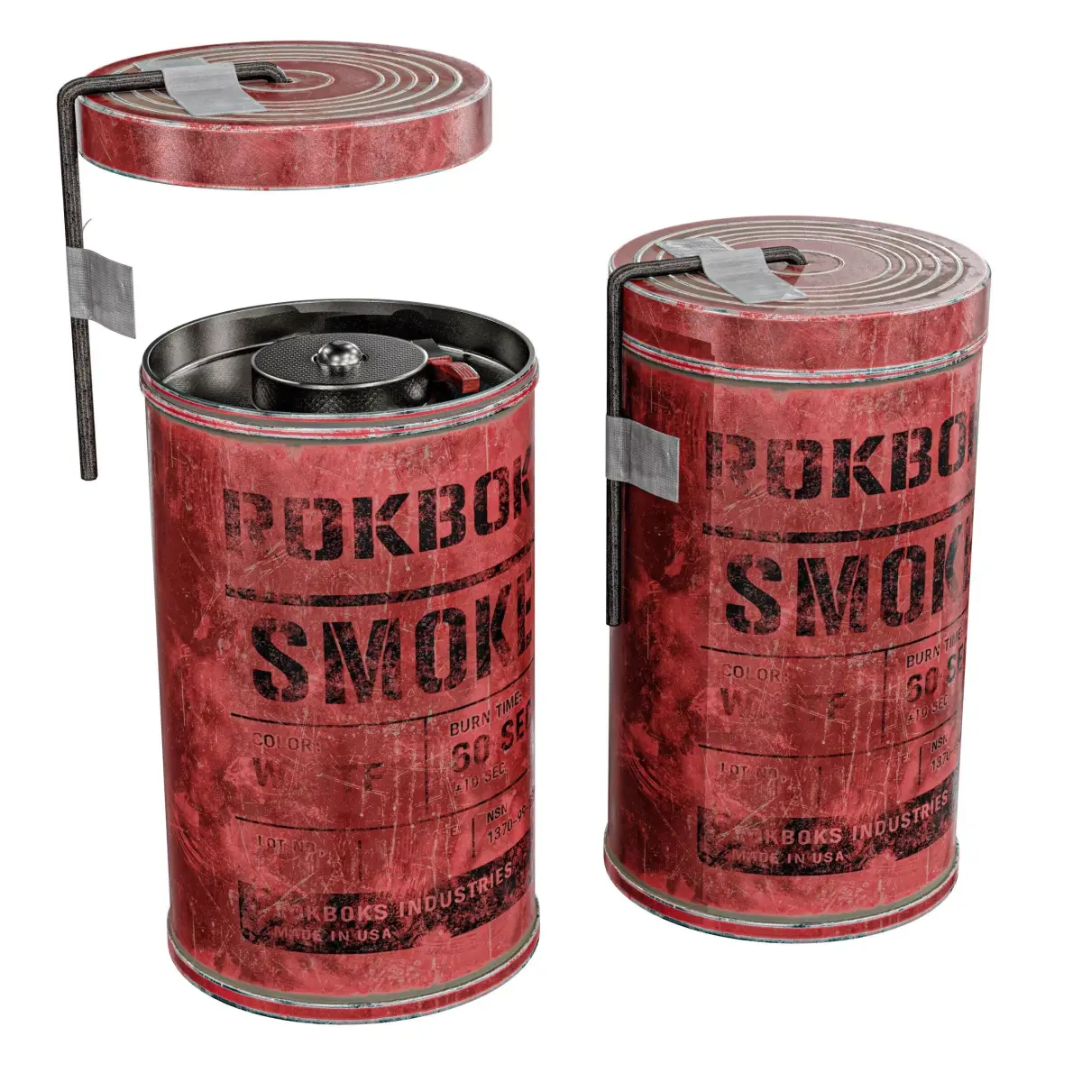 Rokboks M28 Smoke Candle  Low-poly 3D model