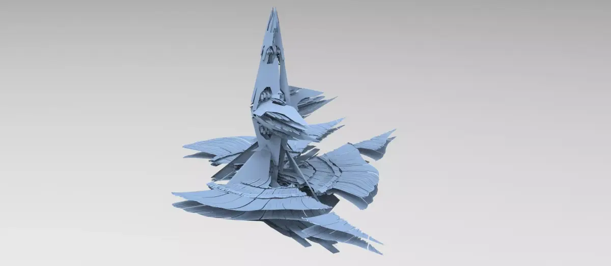 Sci fi emulation lily station 3D model