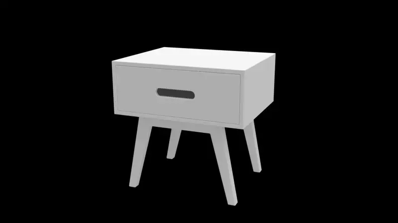 Nightstand bedside table with drawers Free 3D model