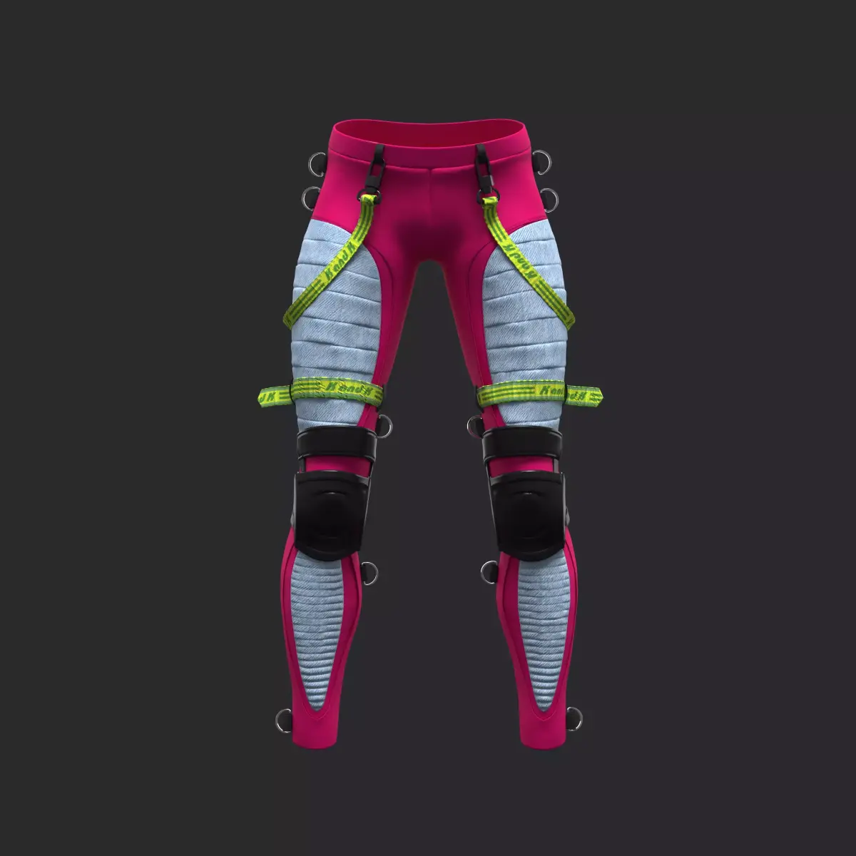 Women pants cyberpunk Clo3d Marvelous Designer 3D model