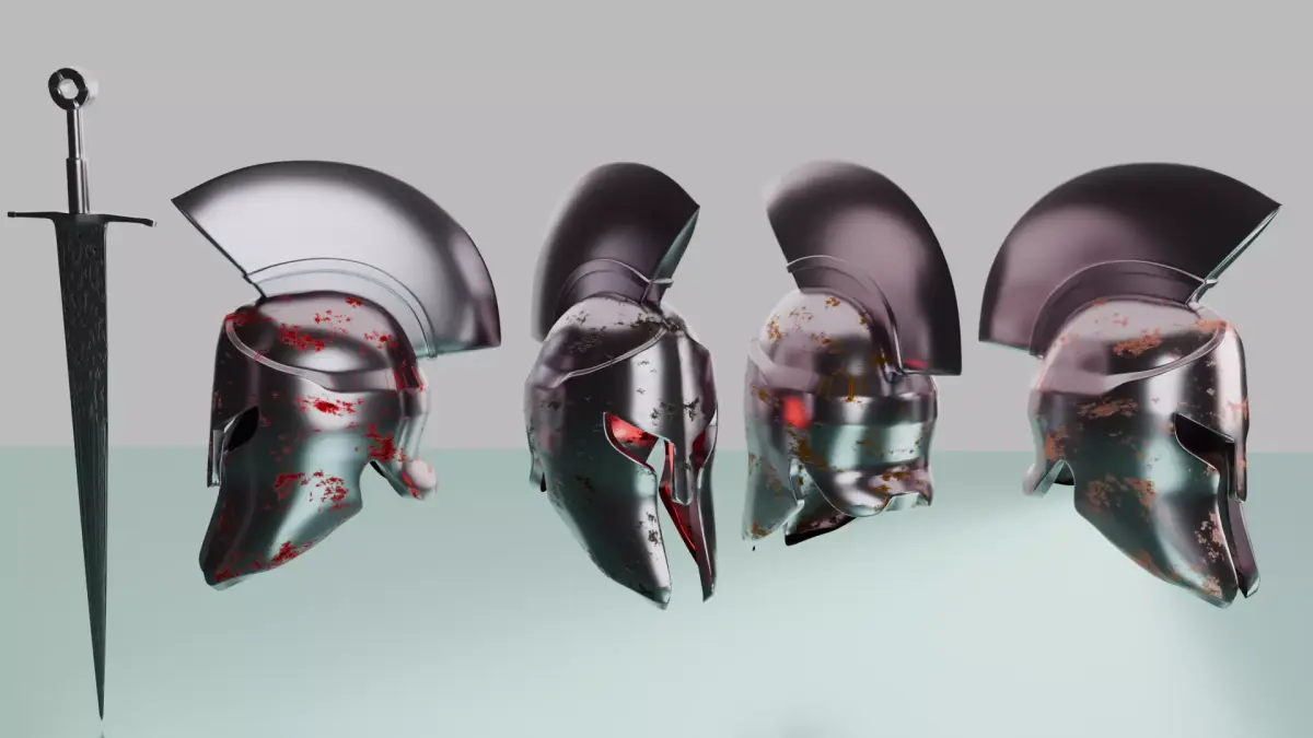 Spartan Helmet 3D model 3