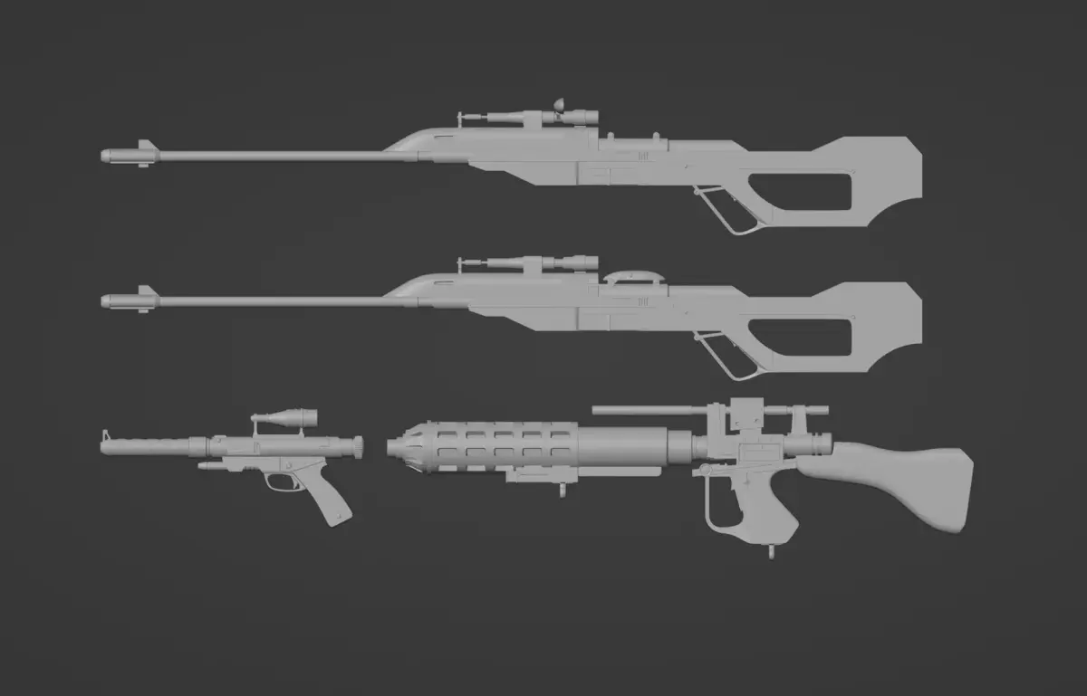 Droid Blasters One-Twelfth Scale 3D print model purchase