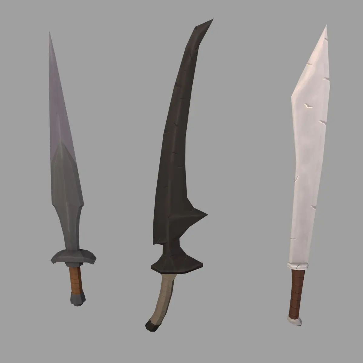 Low Poly Stylized Swords Pack Low-poly 3D model