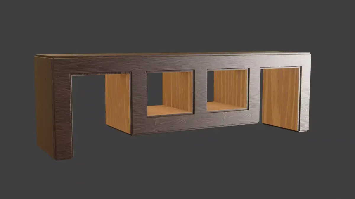 TV Bench Free 3D model