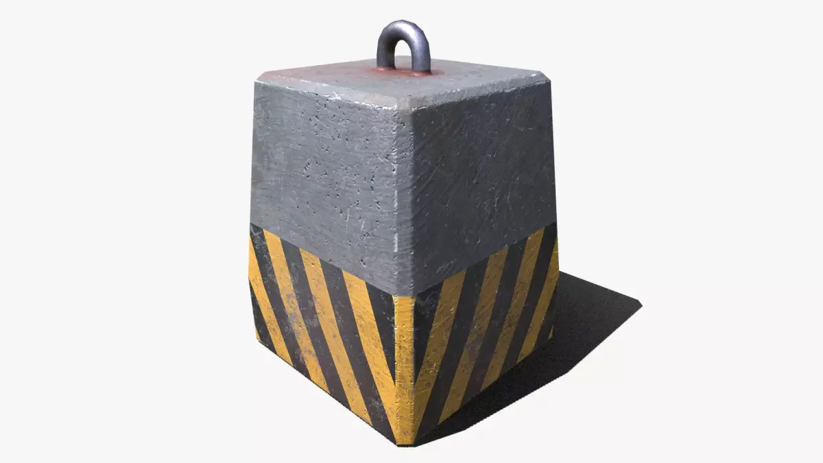 Cement Pier 2 Low-poly 3D model