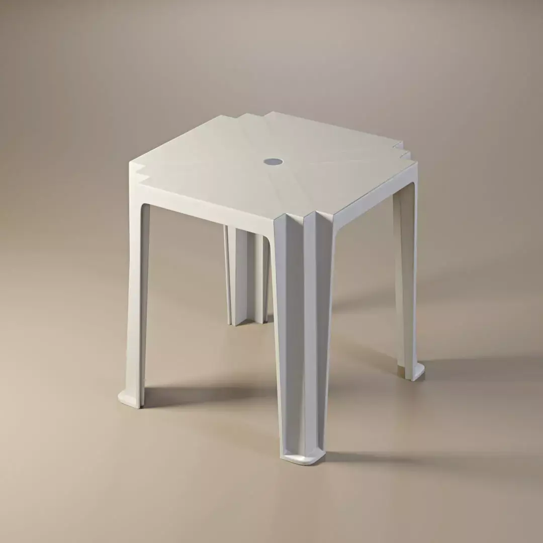 Plastic Table  Low-poly 3D model