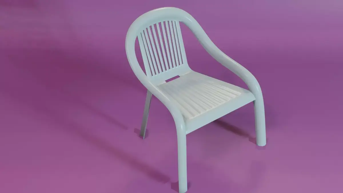 plastic chair Low-poly 3D model purchase