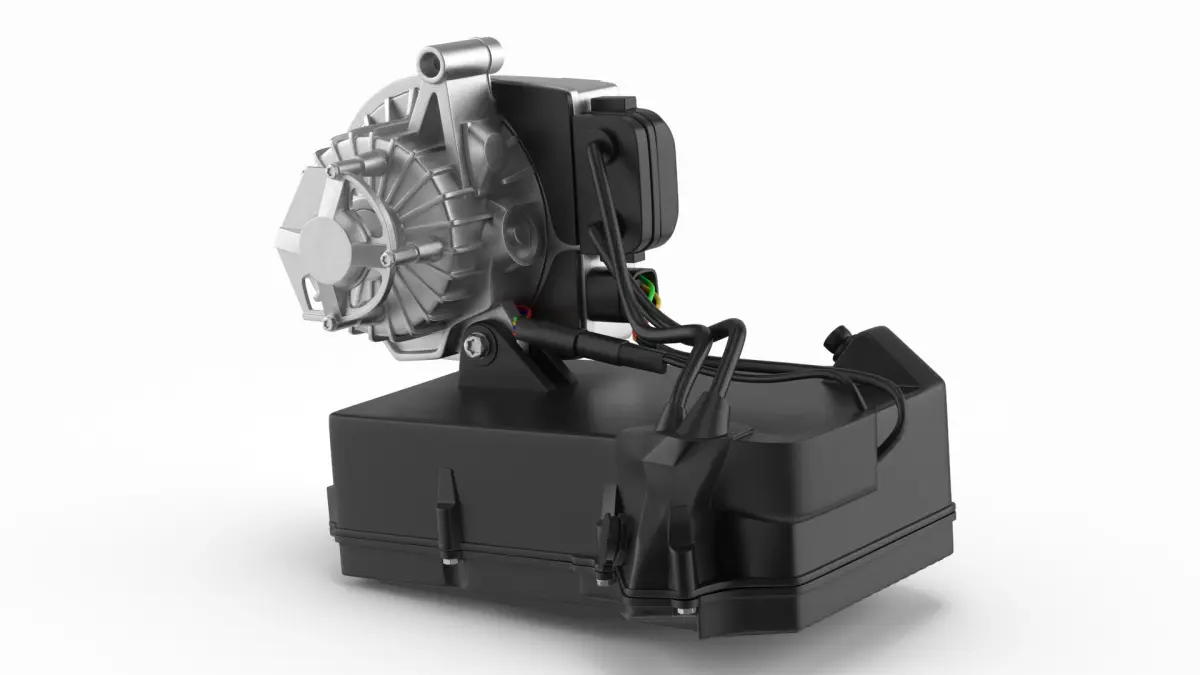 Electric Engine with Battery 3D model