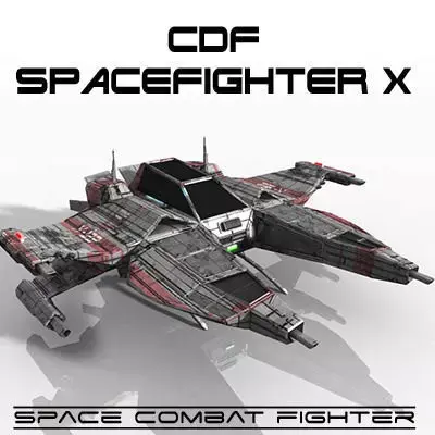 CDF Space Fighter X 3D model