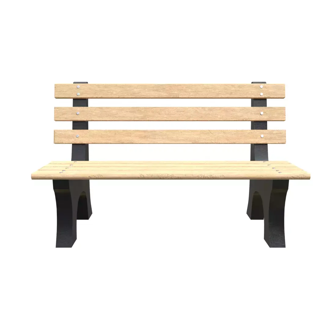 Bench10 park bench slats Low-poly 3D model