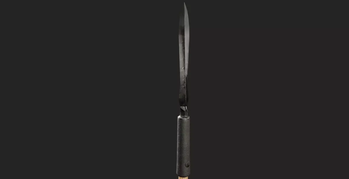Fukuro Yari Japanese Weapon - Clean and Dirty Low-poly 3D model